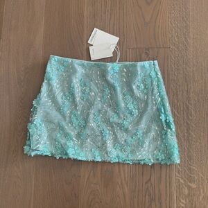 Pepper mayo beaded mini skirt